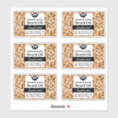 🧔‍♂️ Camouflage baardolie etiketten met ingrediën Sticker (Vel)