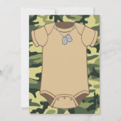 Camouflage Baby Shower Invitaties Kaart (Voorkant)