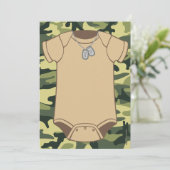 Camouflage Baby Shower Invitaties Kaart (Staand voorkant)