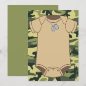 Camouflage Baby Shower Invitaties Kaart (Voorkant / Achterkant)