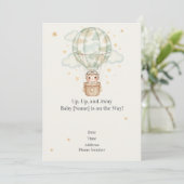 Camouflage baby shower uitnodiging voor het leger (Staand voorkant)
