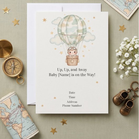 Camouflage baby shower uitnodiging voor het leger