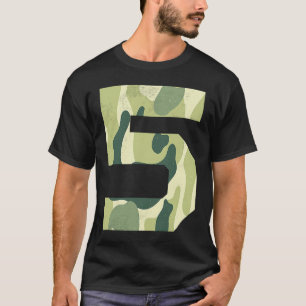 Camouflage Bday Boy 5Y Militaire Kleine Officier 5 T-shirt