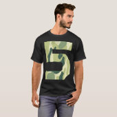 Camouflage Bday Boy 5Y Militaire Kleine Officier 5 T-shirt (Voorkant volledig)