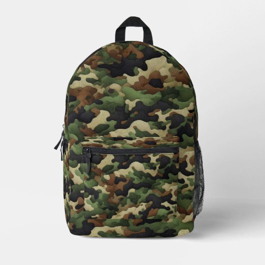 Camouflage Bedrukte Rugzak (Voorkant)