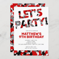 Camouflage Birthday, Laten we de Rode Zwarte Camo 