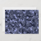 Camouflage Birthday, Laten we partijblauw Camo Fot Kaart (Achterkant)