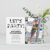 Camouflage Birthday, Laten we partijgrijze Camo Fo Kaart (Staand voorkant)