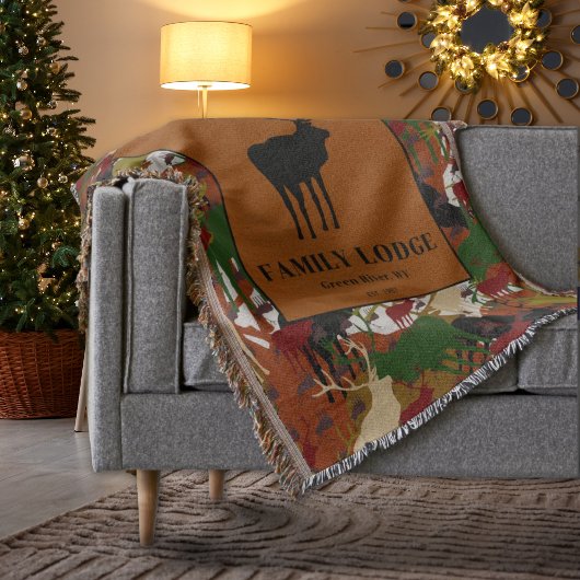 Camouflage Black Brown Green Personalized Deken