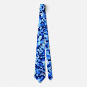 Camouflage Blauw Abstract Patroon Stropdas (Voorkant)