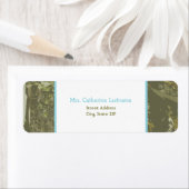 Camouflage & blauw Baby shower adreslabel Etiket (Insitu)