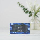 Camouflage Blauw Camo Leger Outdoor Supplies Visitekaartje (Staand voorkant)