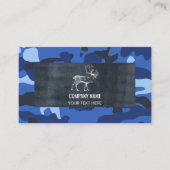 Camouflage Blauw Camo Leger Outdoor Supplies Visitekaartje (Voorkant)