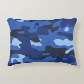 Camouflage Blauw Camo Legerpatroon Accent Kussen (Voorkant)