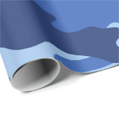 Camouflage Blauw Camo Legerpatroon Cadeaupapier (Rol Hoek)