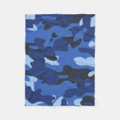 Camouflage Blauw Camo Legerpatroon Fleece Deken (Voorkant)