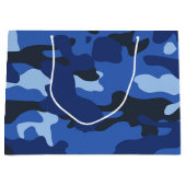Camouflage Blauw Camo Legerpatroon Groot Cadeauzakje (Voorkant)