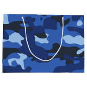 Camouflage Blauw Camo Legerpatroon Groot Cadeauzakje (Achterkant)