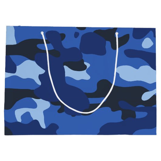 Camouflage Blauw Camo Legerpatroon Groot Cadeauzakje (Achterkant)