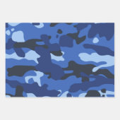 Camouflage Blauw Camo Legerpatroon Inpakpapier Vel (Voorkant 2)