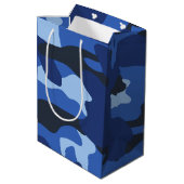 Camouflage Blauw Camo Legerpatroon Medium Cadeauzakje (Achterkant Gekanteld)