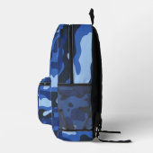 Camouflage Blauw Camo Legerpatroon Monogram Jongen Bedrukte Rugzak (Rechts)