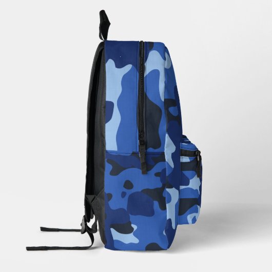 Camouflage Blauw Camo Legerpatroon Monogram Jongen Bedrukte Rugzak (Links)