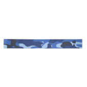 Camouflage Blauw Camo Legerpatroon Satijnen Lint (Voorkant)