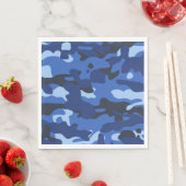 Camouflage Blauw Camo Legerpatroon Servet (Insitu)
