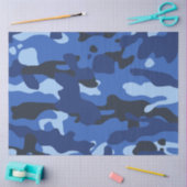 Camouflage Blauw Camo Legerpatroon Tissuepapier (Craft)