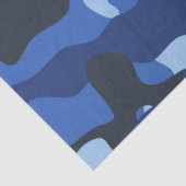 Camouflage Blauw Camo Legerpatroon Tissuepapier (Detail)