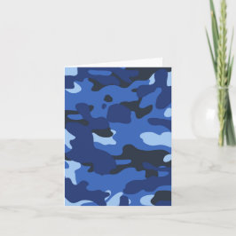 Camouflage blauw camo patroon kaart