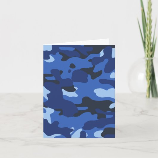 Camouflage blauw camo patroon kaart (Voorkant)