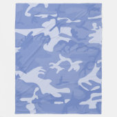 Camouflage Blauw Fleece Deken (Voorkant)