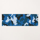 camouflage blauw naadloos patroon Yoga Mat (Voorkant (horizontaal))