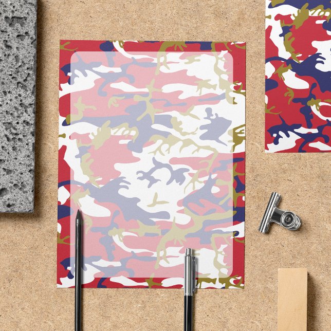 Camouflage, Blauw Wit Rood Goud, Militair, Leger (Creator heeft geüpload)