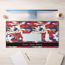 Camouflage, Blauw Wit Rood Goud, Militair, Leger Bureaumat