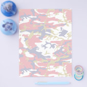 Camouflage, Blauw Wit Rood Goud, Militair, Leger Flyer (Enkel)