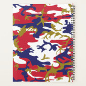 Camouflage, Blauw Wit Rood Goud, Militair, Leger Planner (Achterkant)