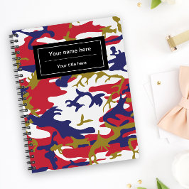 Camouflage, Blauw Wit Rood Goud, Militair, Leger Planner