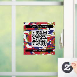 Camouflage, Blauw Wit Rood Goud, Militair, Leger Raamsticker