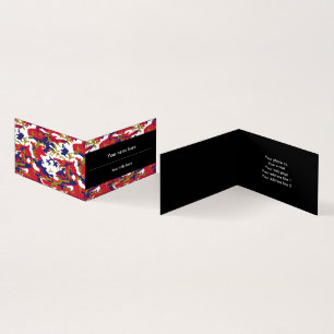 Camouflage, Blauw Wit Rood Goud, Militair, Leger Visitekaartje