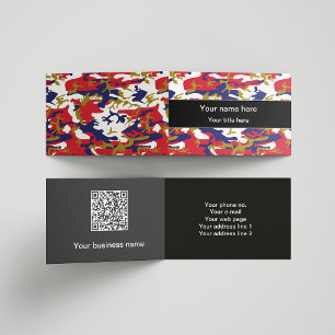 Camouflage, Blauw Wit Rood Goud, Militair, Leger Visitekaartje