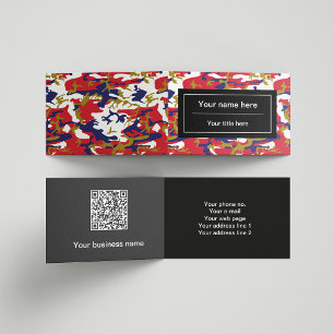 Camouflage, Blauw Wit Rood Goud, Militair, Leger Visitekaartje