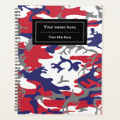 Camouflage, Blauw Wit Rood Grijs, Militair, Leger Planner (Voorkant)