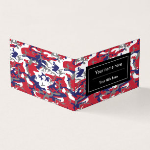 Camouflage, Blauw Wit Rood Grijs, Militair, Leger Visitekaartje