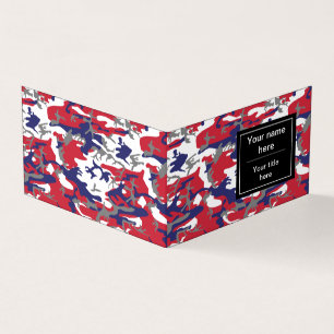 Camouflage, Blauw Wit Rood Grijs, Militair, Leger Visitekaartje