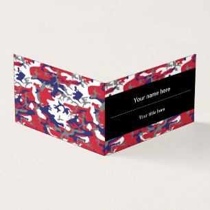 Camouflage, Blauw Wit Rood Grijs, Militair, Leger Visitekaartje