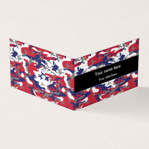 Camouflage, Blauw Wit Rood Grijs, Militair, Leger Visitekaartje