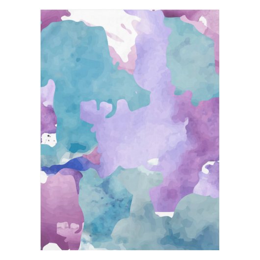 Camouflage Blue Abstract Patroon Tafelkleed (Voorkant)